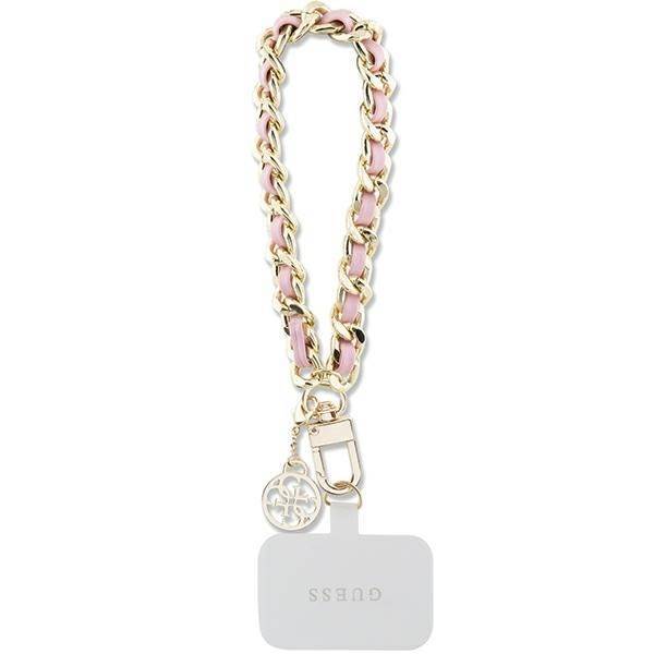 GUESS HDSP PU SAFFIANO CHAIN W/ 4G CHARM PINK