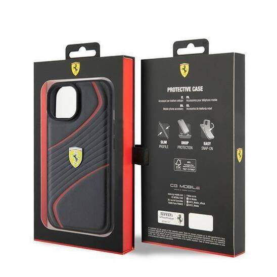 FERRARI HC PU TWIST BLACK iPhone 15 / 14 / 13