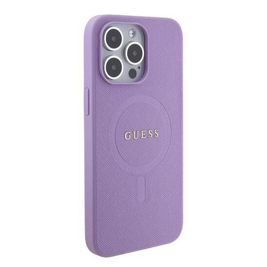 GUESS HC PU SAFFIANO MagSafe PURPLE iPhone 15 / 14 / 13