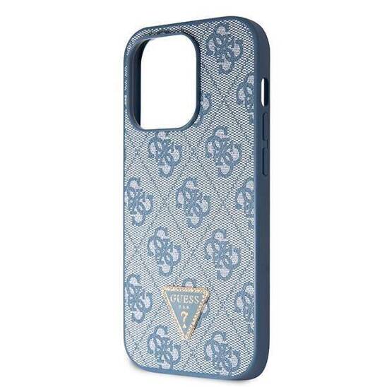 GUESS GUHCP15LP4TDSCPB HC PU LEATHER METAL LOGO STRASS CROSSBODY BLUE iPhone 15 Pro
