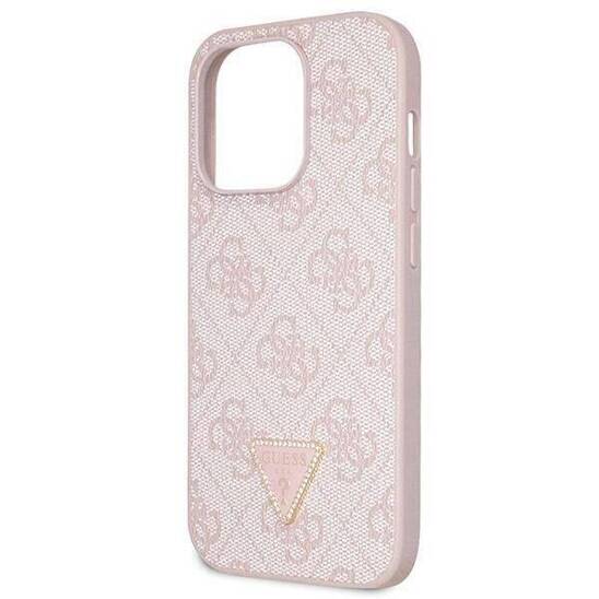 GUESS GUHCP15XP4TDSCPP HC PU LEATHER METAL LOGO STRASS CROSSBODY PINK iPhone 15 Pro Max