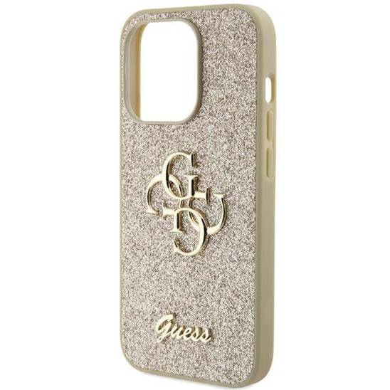 GUESS GUHCP15LHG4SGD HC FIXED GLITTER BIG 4G GOLD iPhone 15 Pro