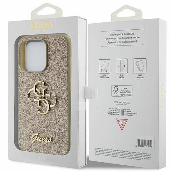 GUESS GUHCP15SHG4SGD HC FIXED GLITTER BIG 4G GOLD iPhone 15 / 14 / 13