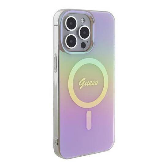 GUESS HC IML MagSafe IRIDESCENT PURPLE iPhone 15 PRO