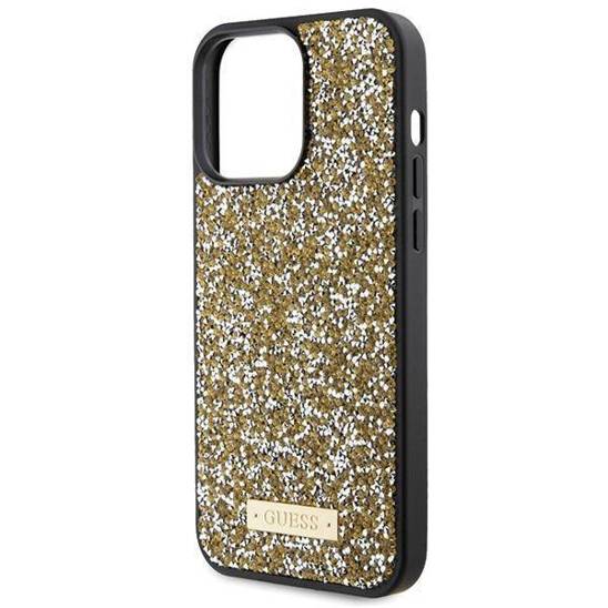 GUESS HC RHINESTONE METAL LOGO YELLOW iPhone 15 Pro