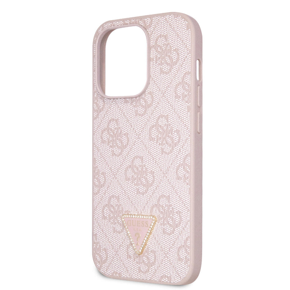 Guess GUHCP14LP4TDPP iPhone 14 Pro Hardcase - 4G Logo Strass - Pink