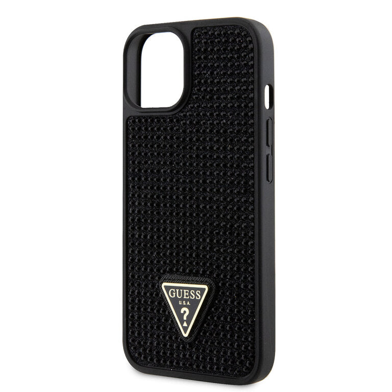 Guess Hardcase Rhinestone Tringle Black iPhone 15