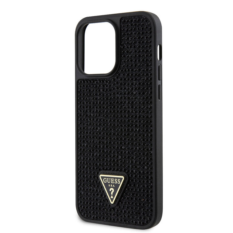 Guess Hardcase Rhinestone Tringle Black iPhone 15 Pro Max