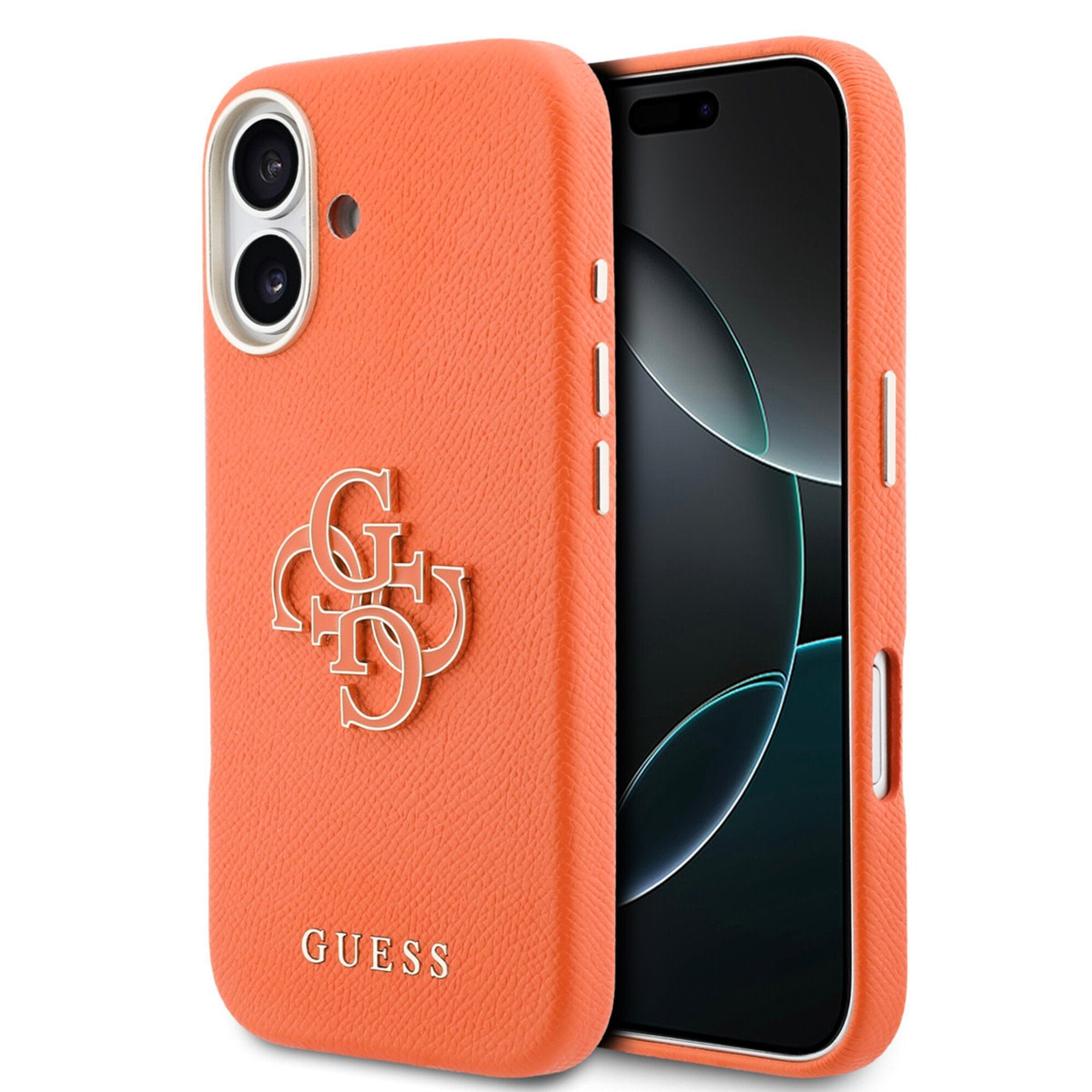 Guess GUHCP17S5PS4RGGO HardCase PU FW Resin Logo Orange for iPhone 17