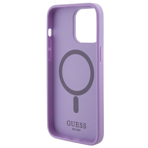 GUESS Hardcase SAFFIANO MagSafe  Purple for iPhone 15 Pro