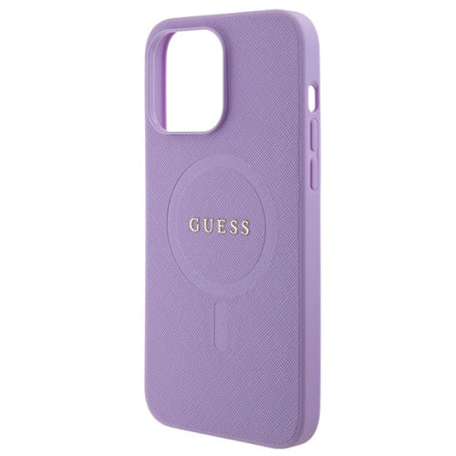 GUESS Hardcase SAFFIANO MagSafe  Purple for iPhone 15 Pro