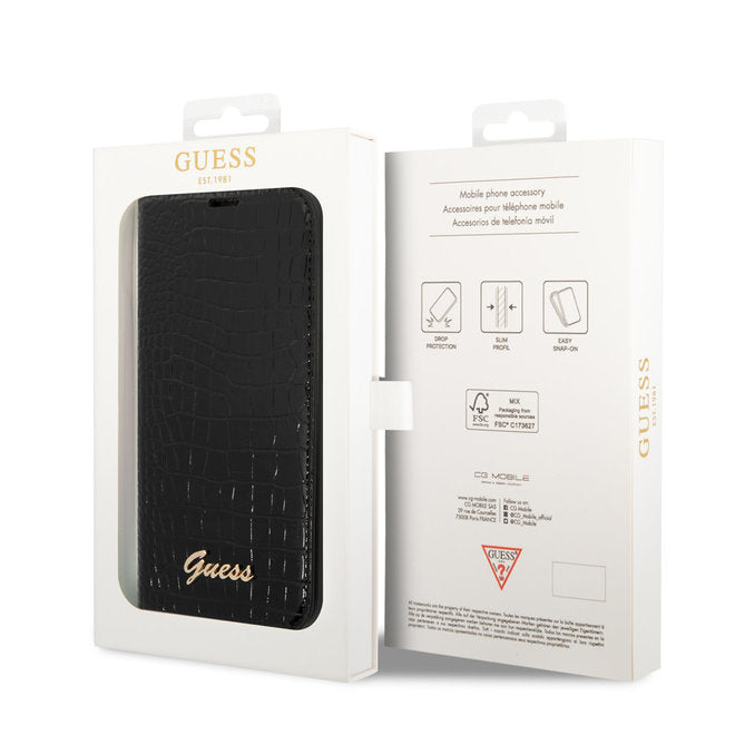 GUESS Apple iPhone 14 Plus BookCase Black Croco