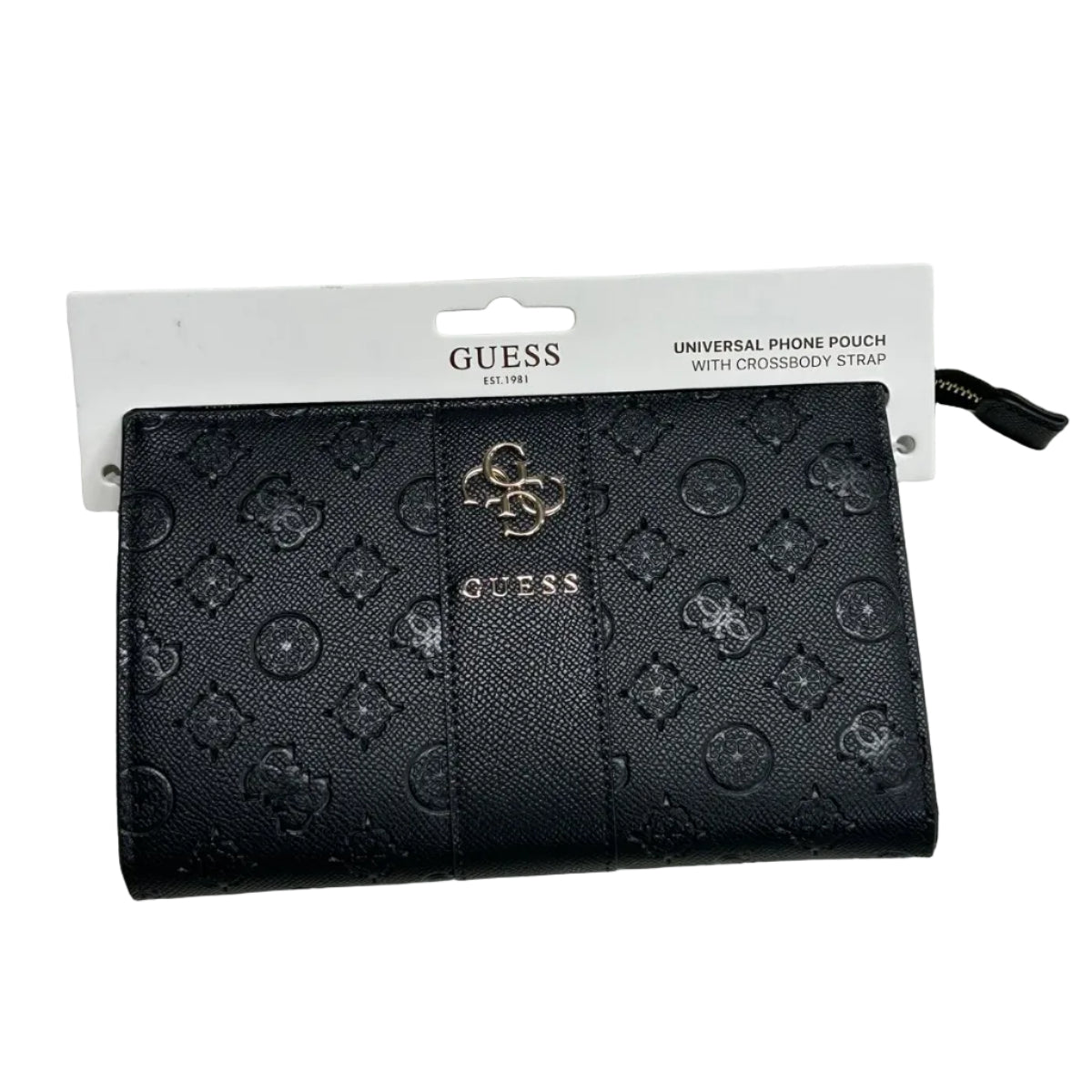 Guess Peony 4G Classic Logos Stripe - Clutch Phone Bag Black
