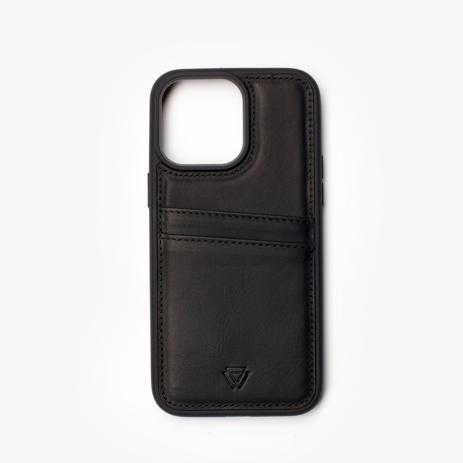 Wachikopa leather Back Cover C.C. Case for iPhone 14 Pro Max Black