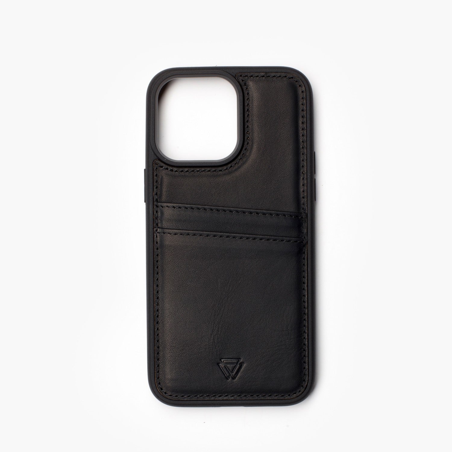 Wachikopa leather Back Cover C.C. Case for iPhone 13 Mini Black