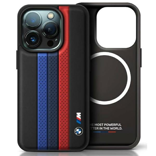 BMW BMHMP16L23PUPTK iPhone 16 Pro black hardcase M Perf. Tricolor Printed Stripes MagSafe