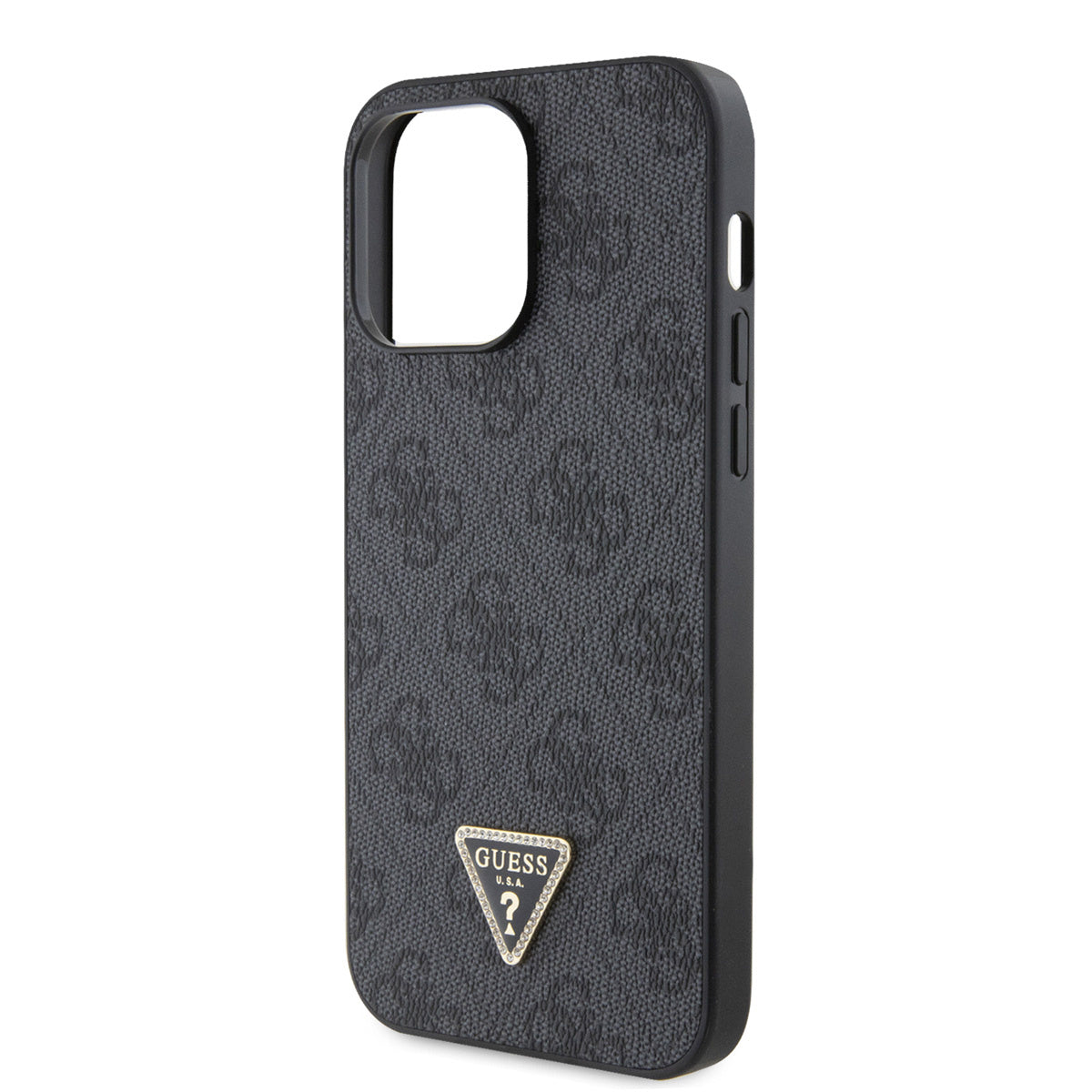 Guess Hardcase PU Leather 4G Logo
 Strass Black iPhone 14 Pro Max