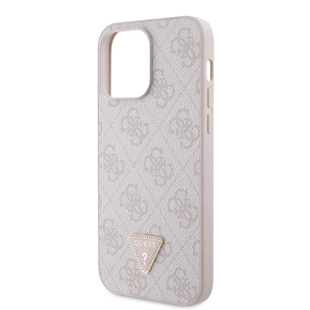 Guess Hardcase PU Leather 4G Logo
 Strass Pink iPhone 14 Pro Max