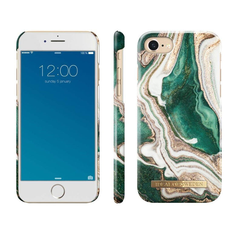 IDEAL OF SWEDEN Fashion Case iPhone 8/7/6/6S/SE Golden Jade Marble