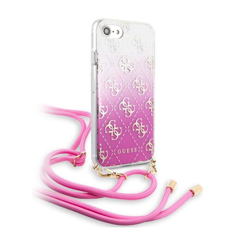 Guess Crossbody Case with Removable shoulder strap Pink - iPhone SE / 8 / 7 / 6