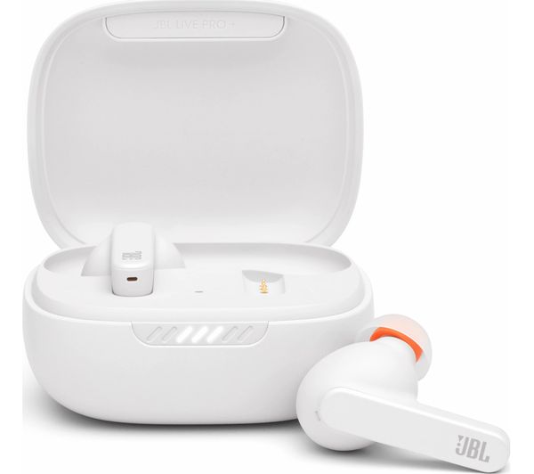 JBL Live Pro+ TWS Wireless Bluetooth Noise-Cancelling Earbuds - White