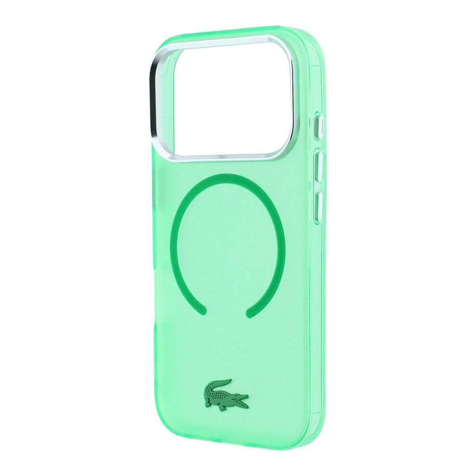 Lacoste LCHMP18L6UFRTN IML Frosted MagSafe Case for iPhone 18 Pro / 17 Pro Estragon Green