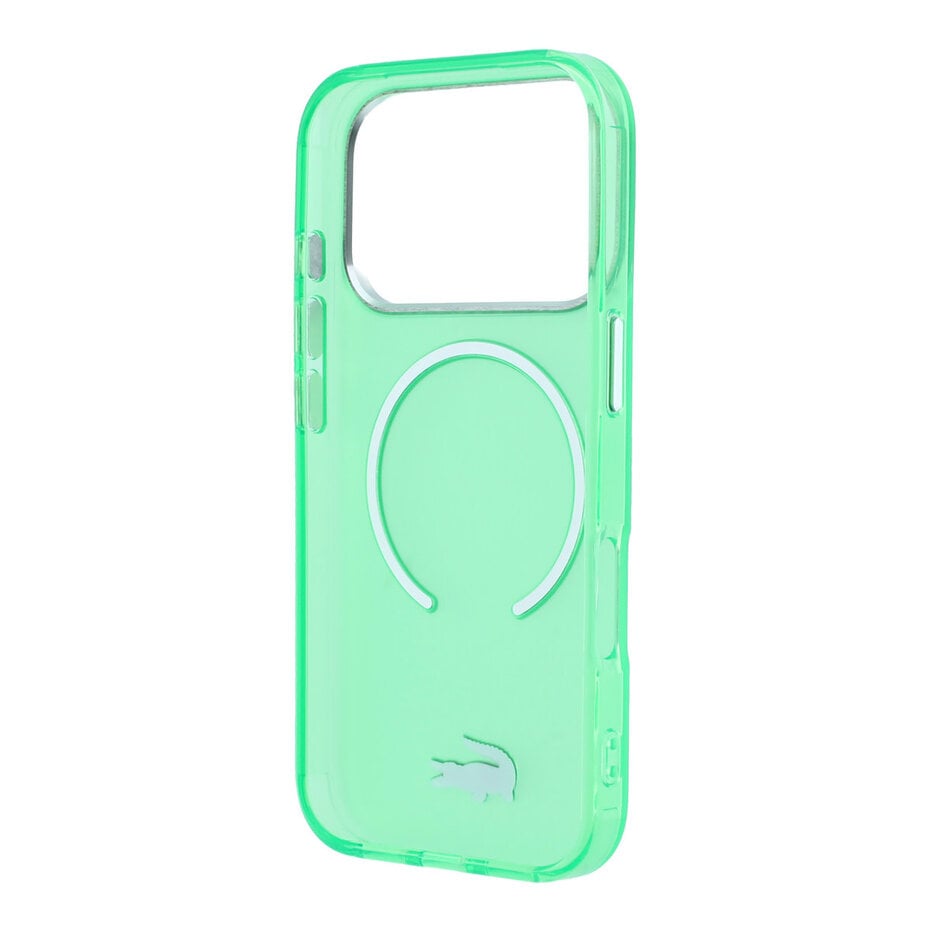 Lacoste LCHMP18L6UFRTN IML Frosted MagSafe Case for iPhone 18 Pro / 17 Pro Estragon Green