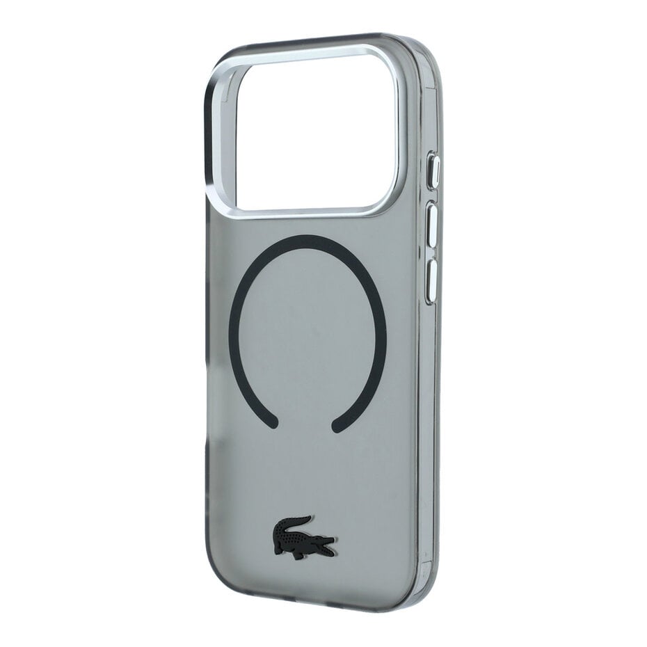 Lacoste LCHMP18L6UFRTK IML Frosted MagSafe Case for iPhone 18 Pro / 17 Pro black
