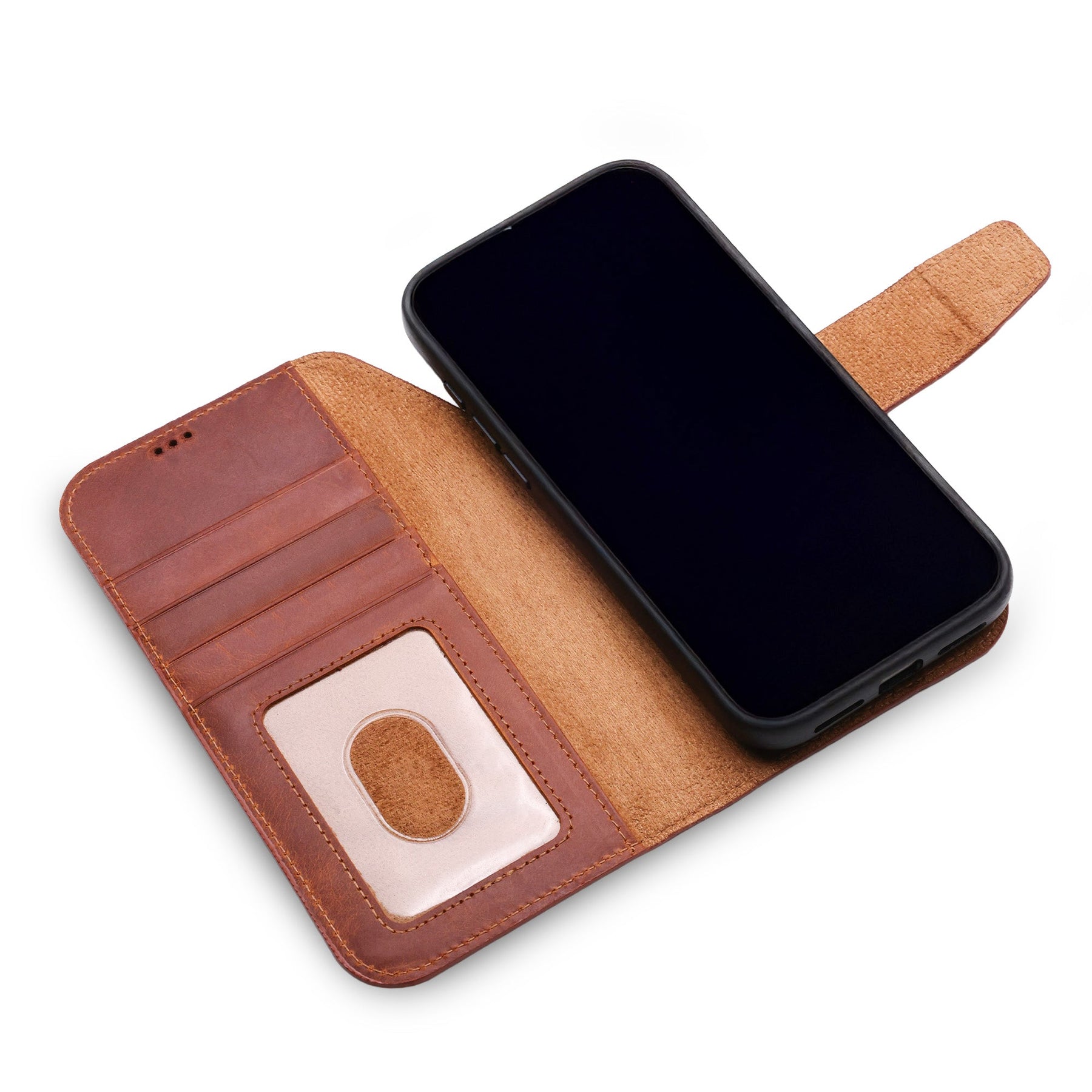 Wachikopa Leather Magic Book Case 2 in 1 for iPhone 17 Pro Red