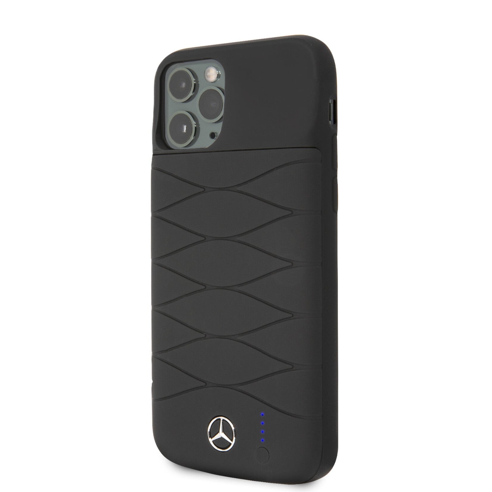Mercedes MEPCFCN65HCLBK iPhone 11 Pro Max Hard Case Black power full rubber finish with build in 4000 mAh Powerbank