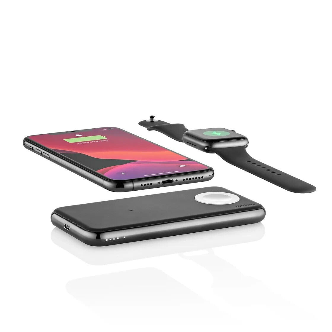 UbioLabs Wireless Universal Fast Charging Pad Powerbank for iPhone & Apple Watch