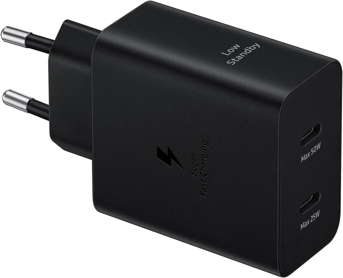 Samsung Original 50W Power Adapter Duo with USB-C Kabel 1.8 Meter 5A Black