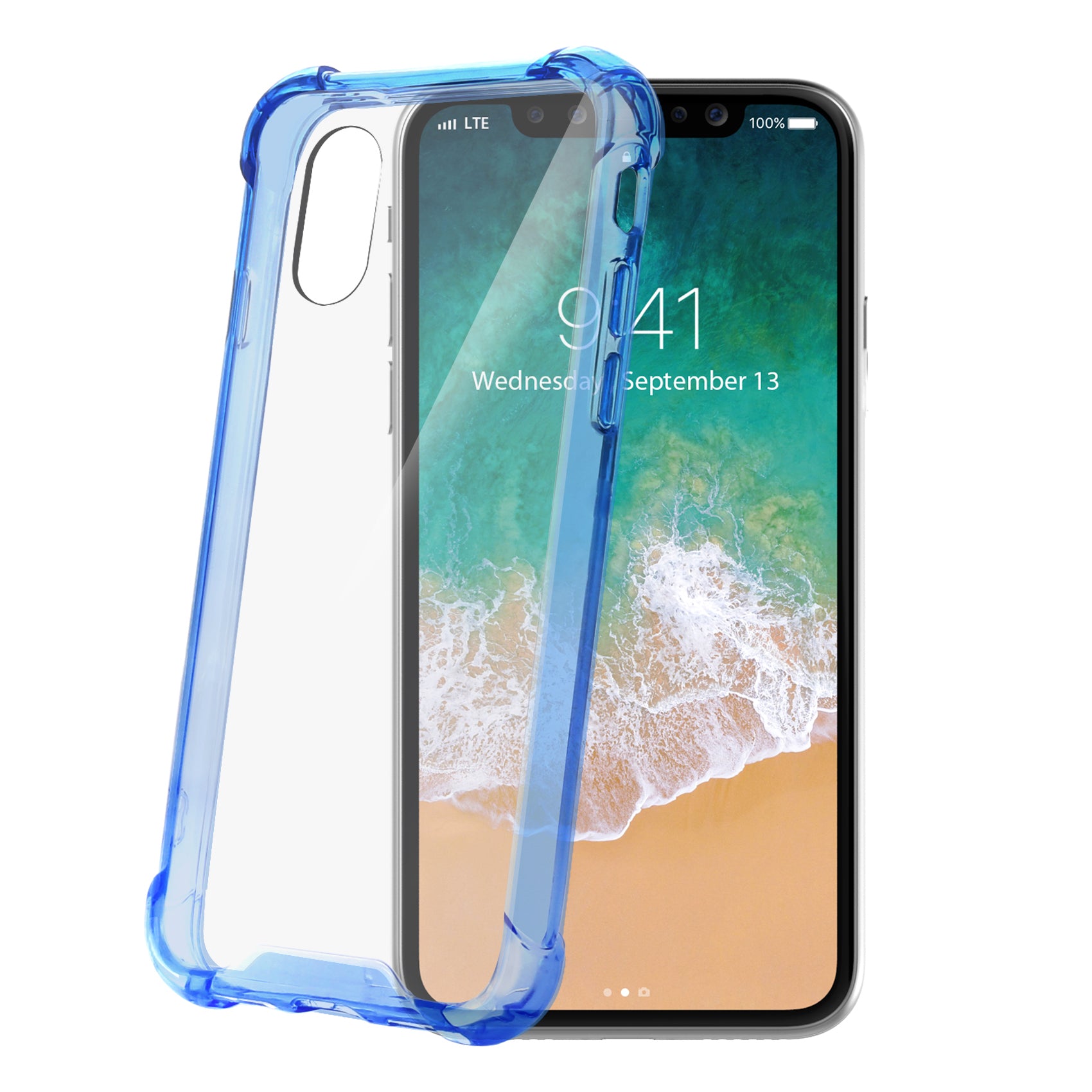 Celly ARMOR COVER IPHONE X/XS L.BLUE