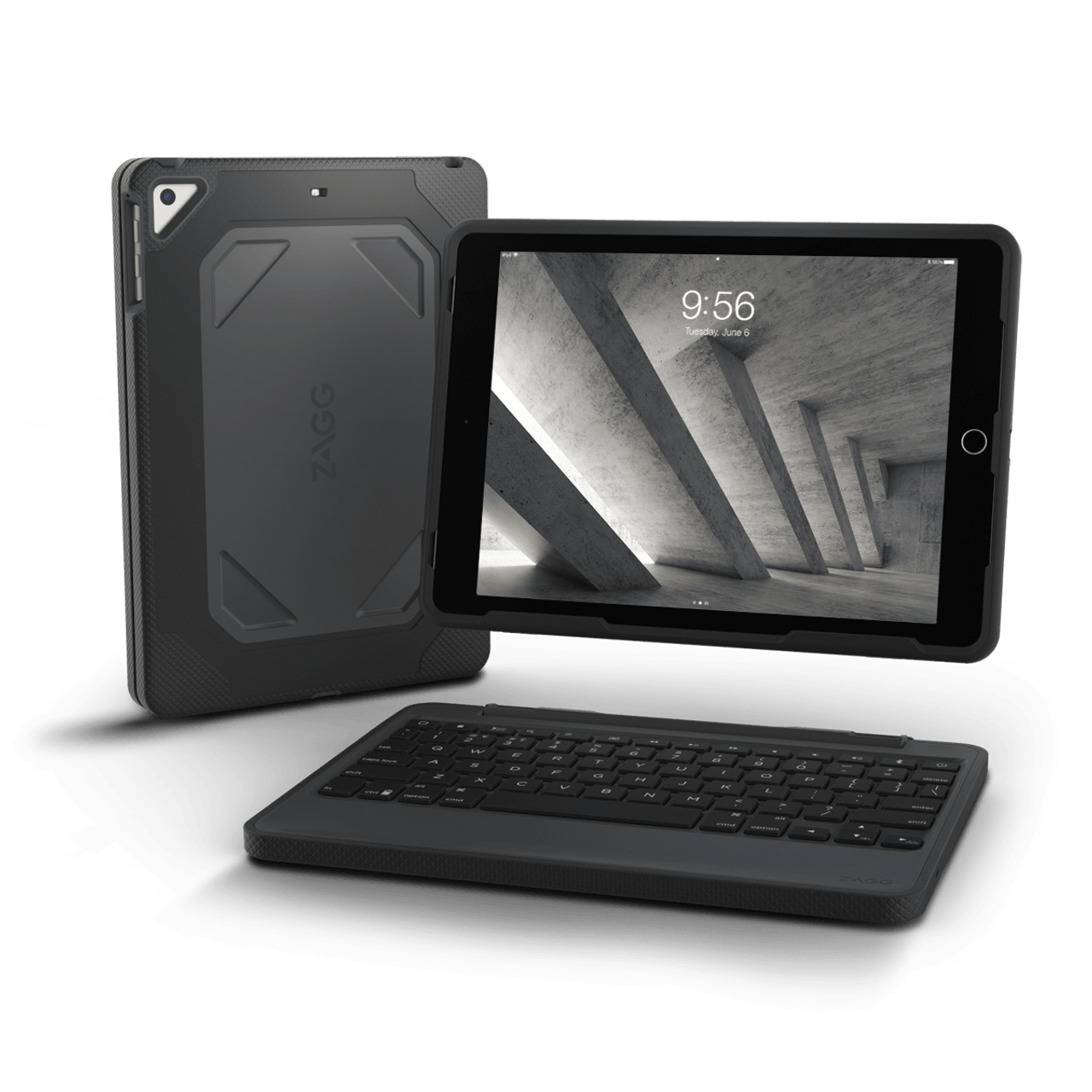 ZAGG Rugged Book for iPad mini 1 - 2 -3 - 4 Wireless Keyboard & Durable Detachable Case