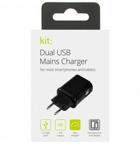 Kit Dual USB Mains Charger