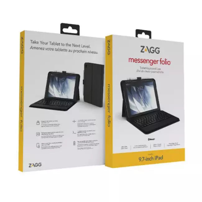 ZAGG Messenger - Folio Keyboard Protective Case for Apple iPad Pro 9.7/ Air 2