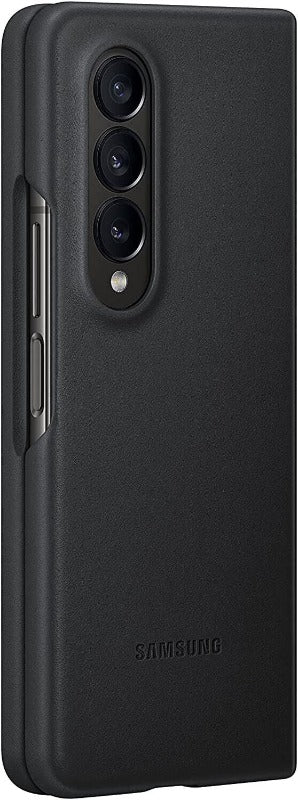 Samsung Galaxy Z FOLD4 Leather Cover Case GENUINE - Black