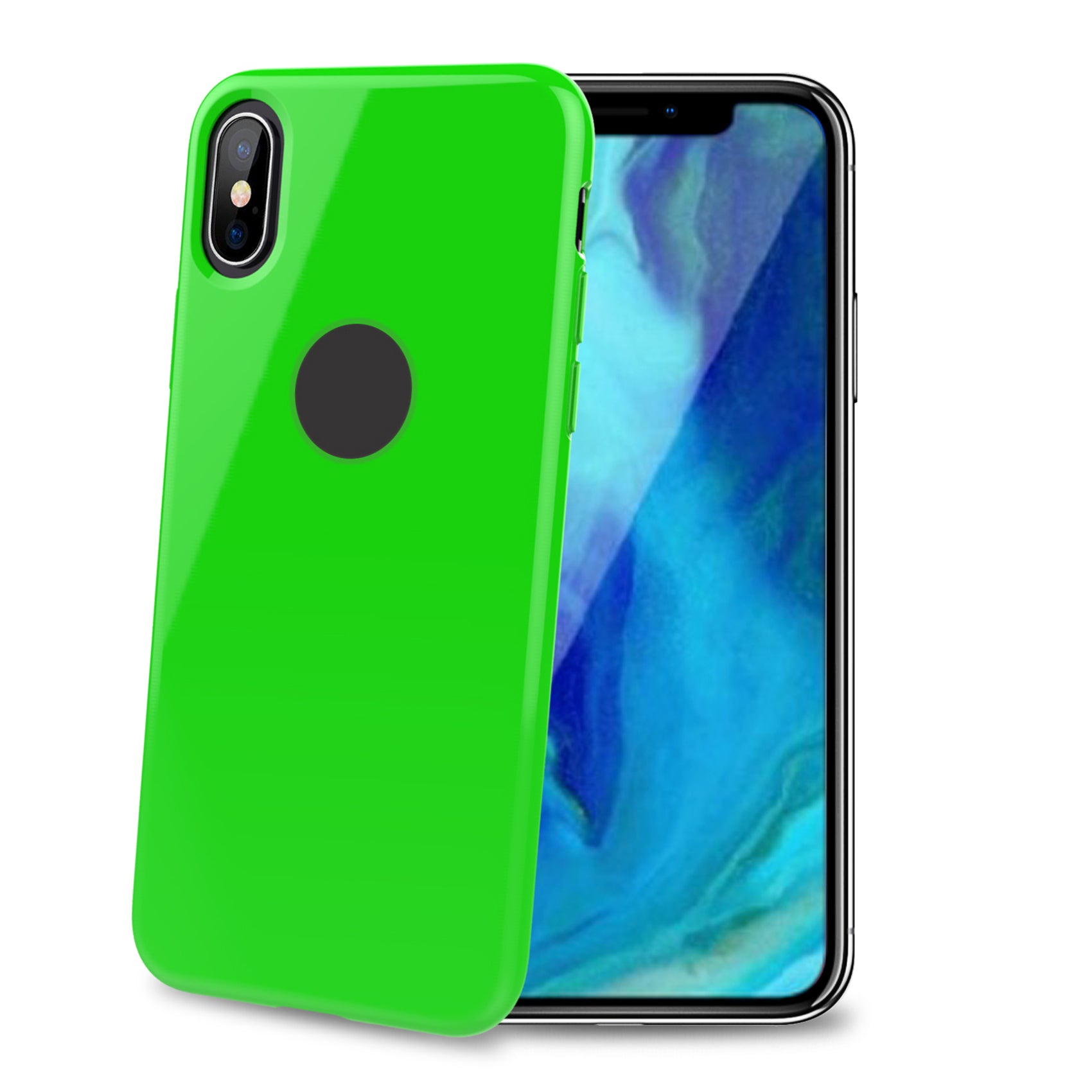 Celly TPU Back Case iPhone XS Max (6.5" 2018) Lime Green