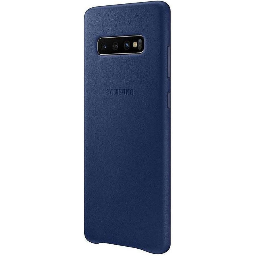 Samsung Leather Galaxy S10 Plus Case Dark Blue