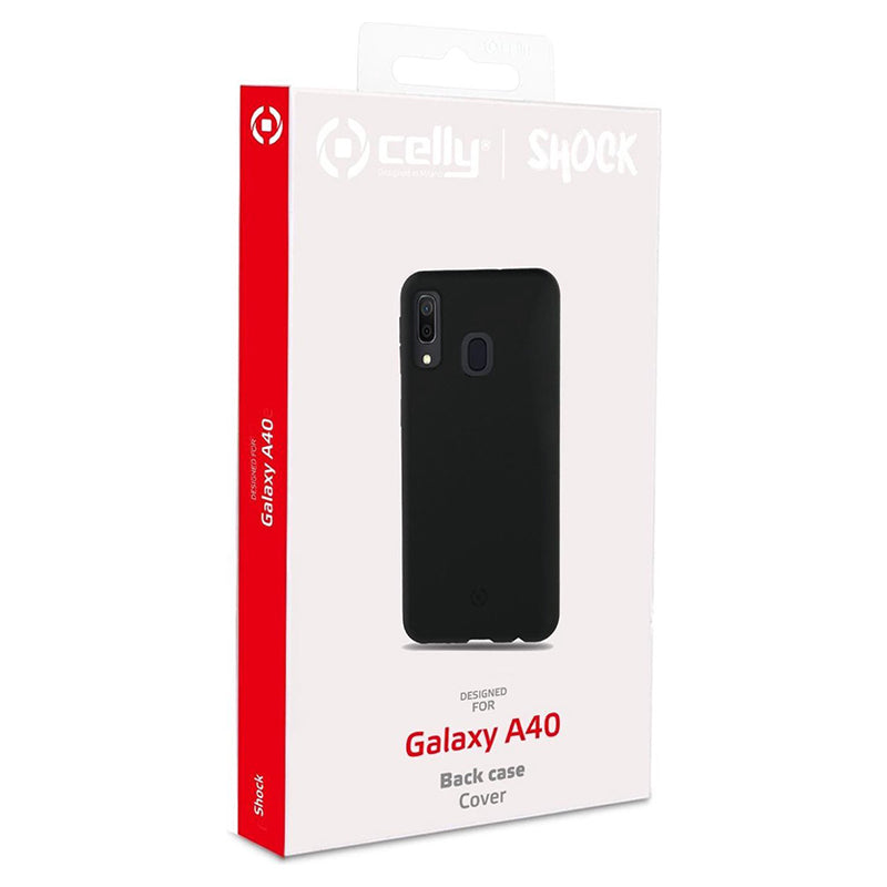 Celly Shock Back case Cover Galaxy A40 Black