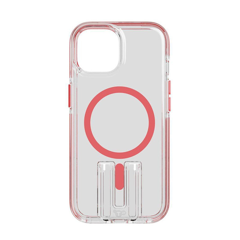 Tech 21 T21-10241 EVO Crystal kick w/MagSafe for iPhone 15 coral eb