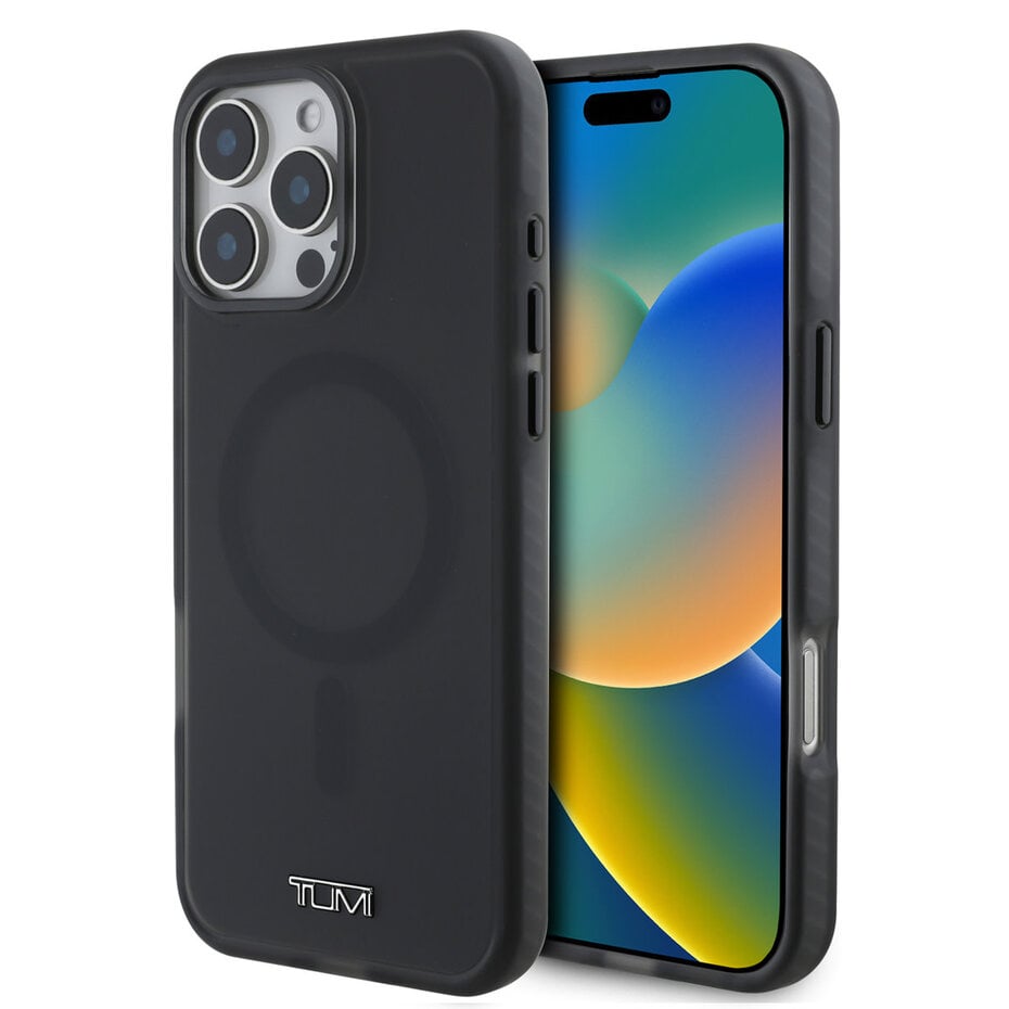 TUMI TUHMP16LHMP1TK HC MagSafe PC/TPU Transparent  Frosted Shockproof Black for iPhone 16 Pro