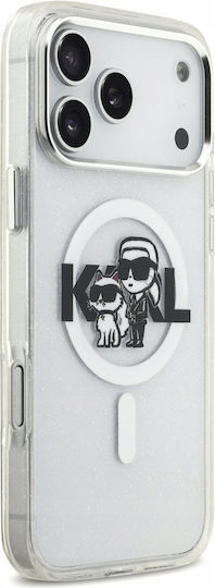 KARL KLHMP17XHGKCGKBT HardCase MagSafe IML Glitter K&C SKETCH Logo Transparent iPhone 17 Pro Max