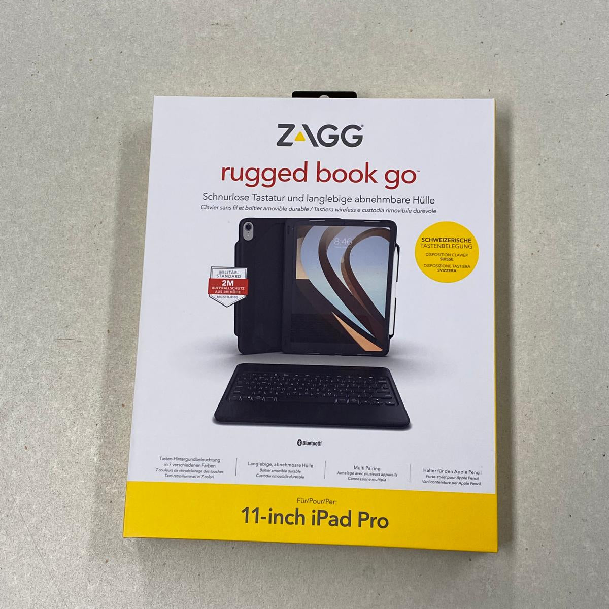 ZAGG Rugged Book Go Keyboard for  Apple iPad Pro 11" 1st Gen Black (QWERTZ)